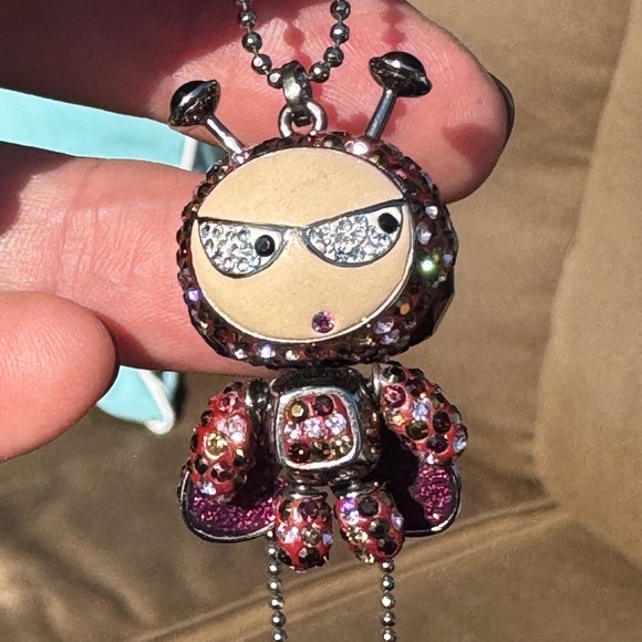 Swarovski Astro kid brown Crystal Necklace. Long adjustable - Picture 1 of 4